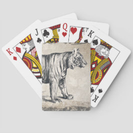 Tiger Vintage Wildlife Grunge Decorative Casinokort