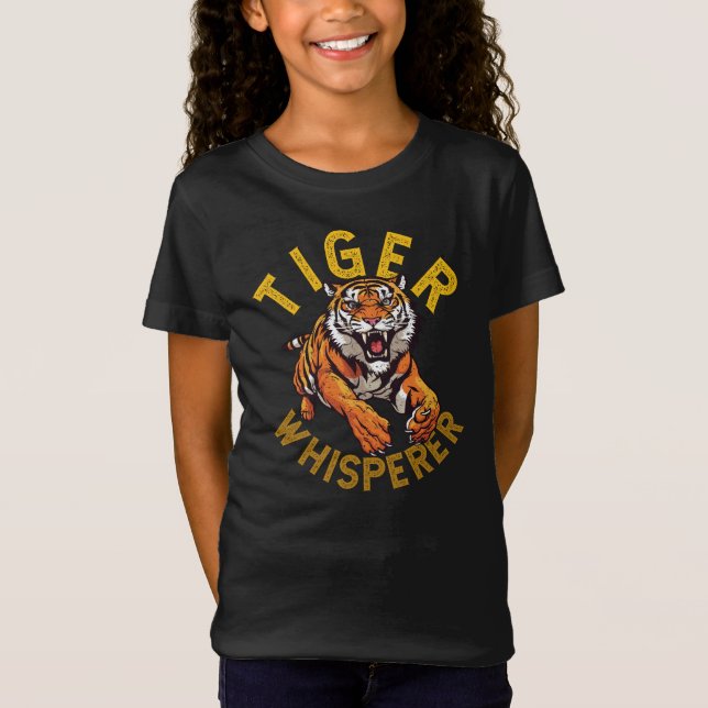 Tiger viskare, vild djur t shirt (Framsida)