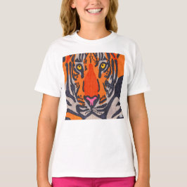 Tiger (vit) - Flickans T-Shirt