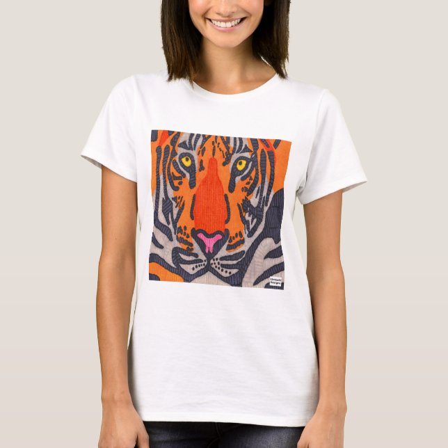 Tiger (vit) - Kvinnor Basic T-Shirt (Framsida)
