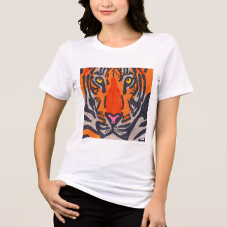 Tiger (vit) - Tri-Blend Shirt för kvinnor T Shirt