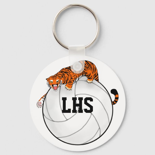 Tiger Volleyball Keychain Nyckelring (Framsida)