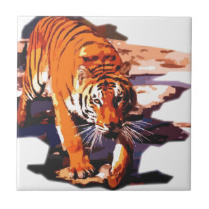 Tiger Walking Kakelplatta