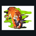 Tiger Walking Pop Art Poster<br><div class="desc">Popup Art Stil Digital Tiger Image Poster utskrifter - Vild Big Cats Pop Art Bilder</div>