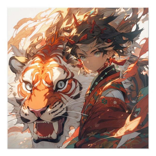 Tiger Warrior Fototryck (Framsidan)