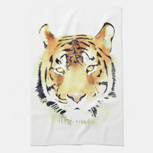 Tiger Watercolor Animal Kökshandduk