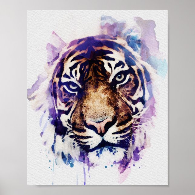 Tiger Watercolor Poster (Framsidan)