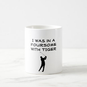 TIGER WOODS golfare, var jag i en FOURSOMEwith Kaffemugg