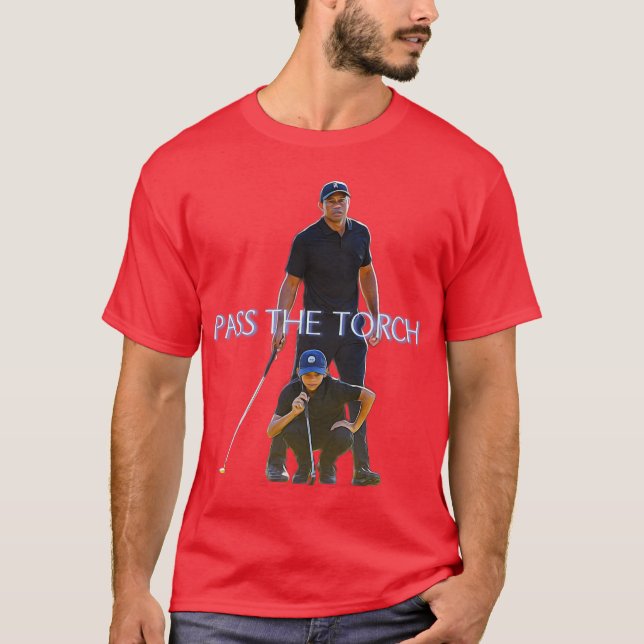 Tiger Woods och hans son T Shirt (Framsida)