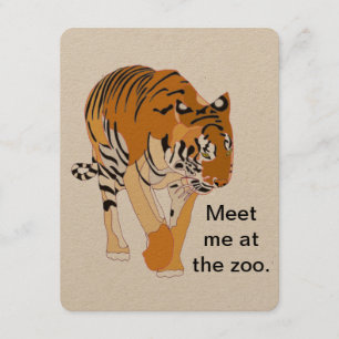 Tiger Zoo Födelsedagsfest inbjudan
