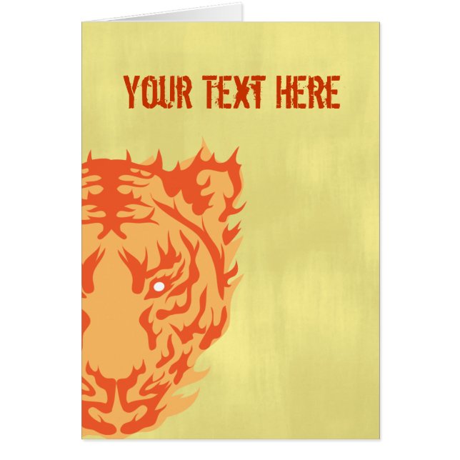 Tigeransikte Hälsningskort (Framsidan)