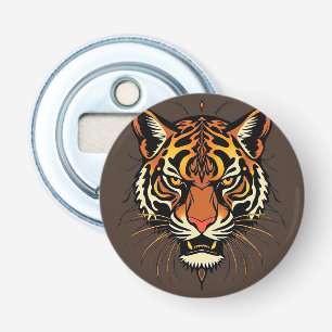Tigeransikte med stamdesign flasköppnare