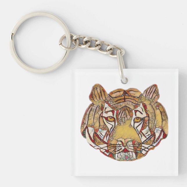 Tigeransiktet Nyckelring (Framsidan)
