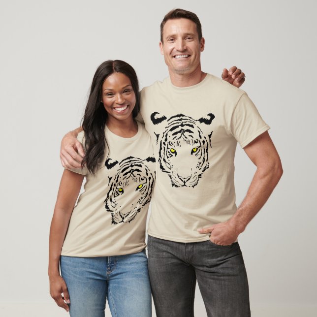 Tigeransiktet Tee Shirt (Unisex)
