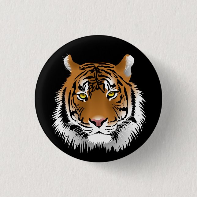 Tigeransiktsmärke Knapp (Framsida)