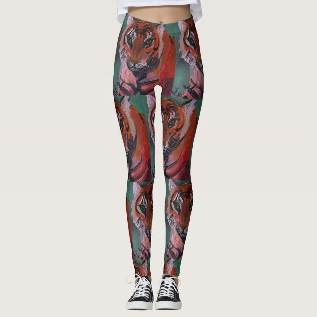 TIGERARLAGEN PER ARTIST PAULA REILLY LEGGINGS (Framsida)