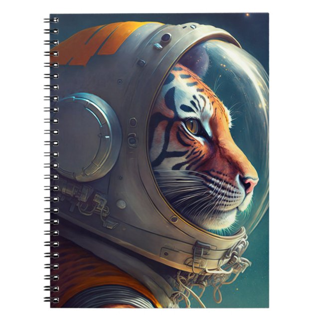 Tigerastronaut bärbar dator anteckningsbok (Framsidan)