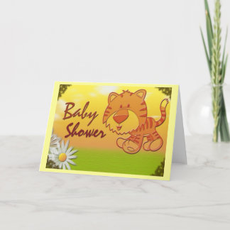 Tigerbaby showerkort inbjudan