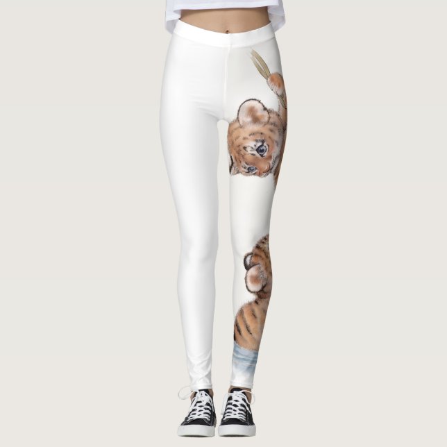 tigerbalkar leggings (Framsida)