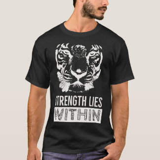 Tigerbildens styrka för att visa rörelse t shirt