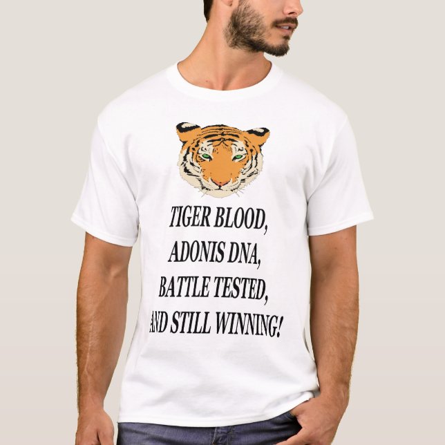 Tigerblod, Adonis DNA, testad som strid segrar! Tee (Framsida)