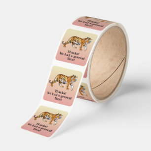 Tigerdesign Fyrkantigt Klistermärke