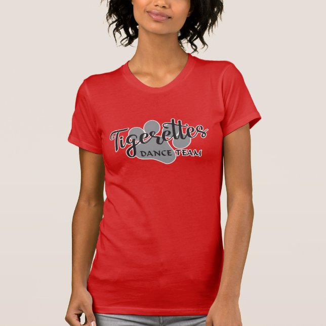 Tigerettes - Sport/dansgrupp Namn / Logotyp T Shirt (Framsida)
