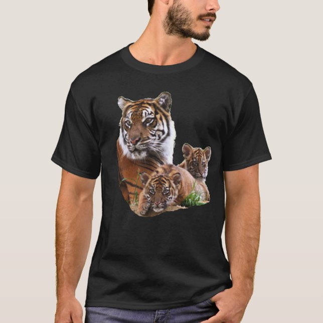 Tigerfamilj T Shirt (Framsida)