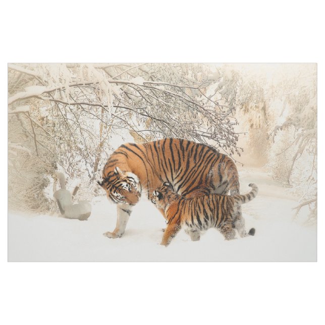 Tigerfamiljbaby Tyg (Yard)