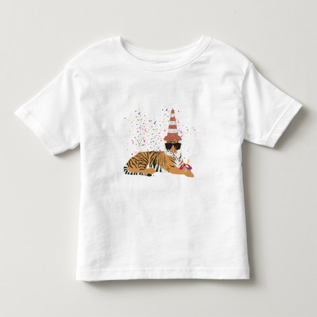 Tigerfirande - Djur som har en fest T Shirt (Framsida)