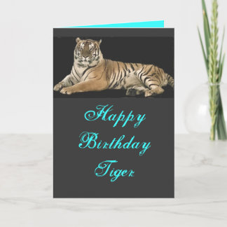 Tigerfödelsedagkort Kort