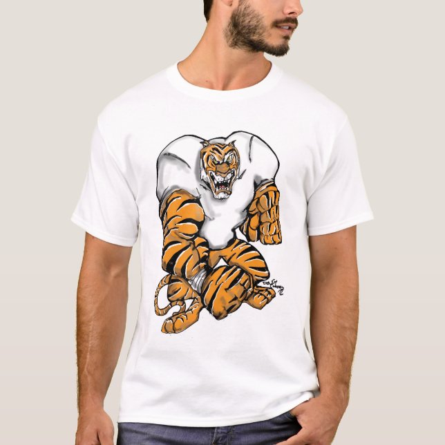 tigerfotbolldesign tee shirt (Framsida)