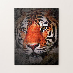 Tigergesicht Motivationskonst Pussel