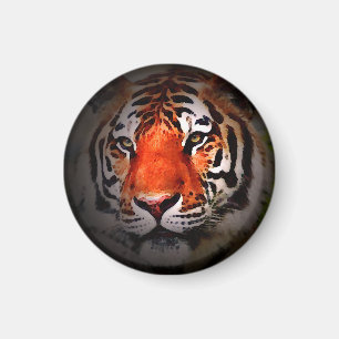 Tigergesicht Motiverande konstverk Magnet