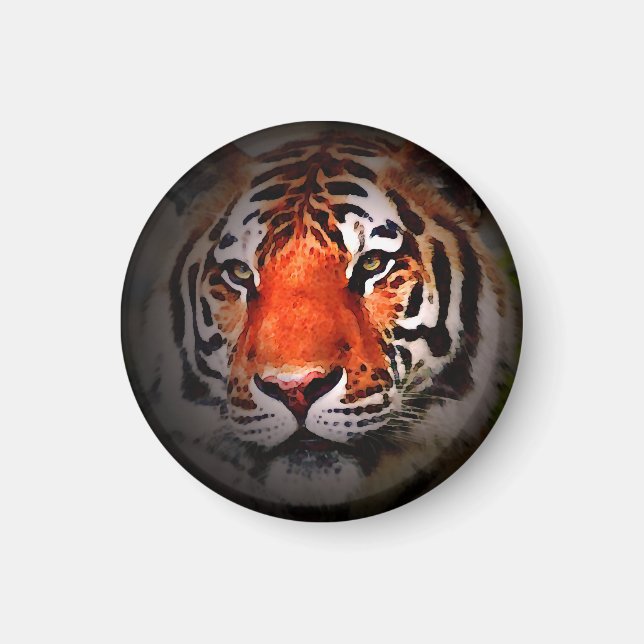 Tigergesicht Motiverande konstverk Magnet (Framsidan)