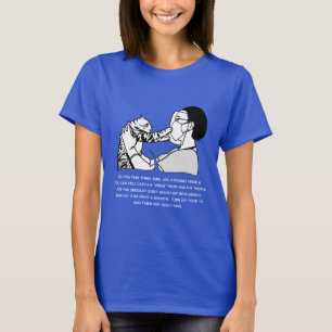 Tigergryta katt och meddelande T-shirt