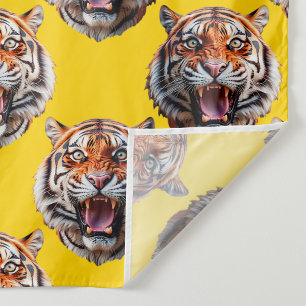 Tigergul Mönsterdesign Gul Tyg