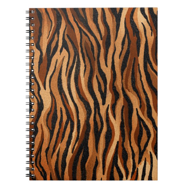 Tigerhud: handdragen sömlös mönster. anteckningsbok (Framsidan)