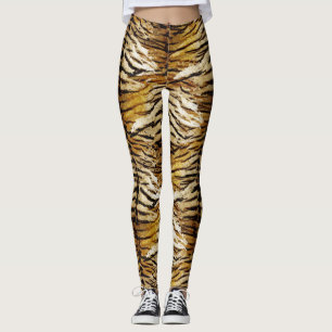 Tigerhud, snyggt, tiger, stripe, djurtryck. leggings