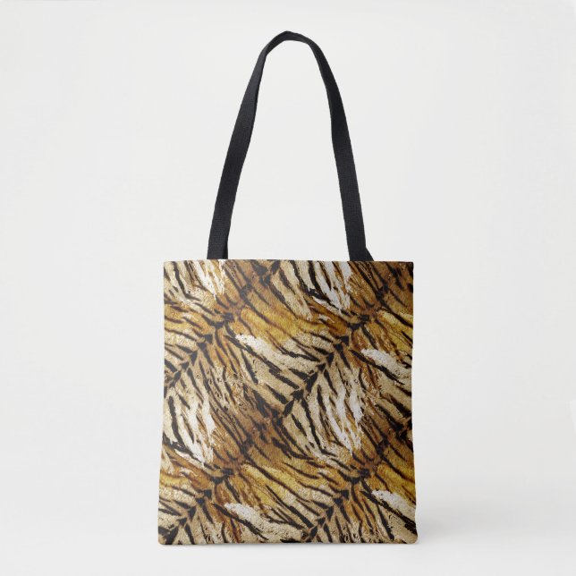 Tigerhud, snyggt, tiger, stripe, djurtryck. tygkasse (Framsida)