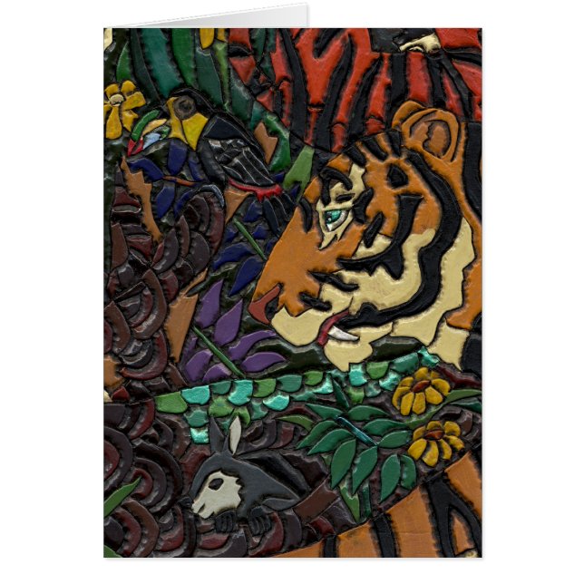 Tigerhuvud Hälsningskort (Framsidan)