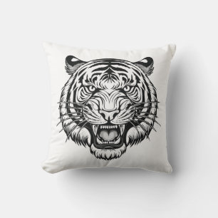 tigerhuvud kudde