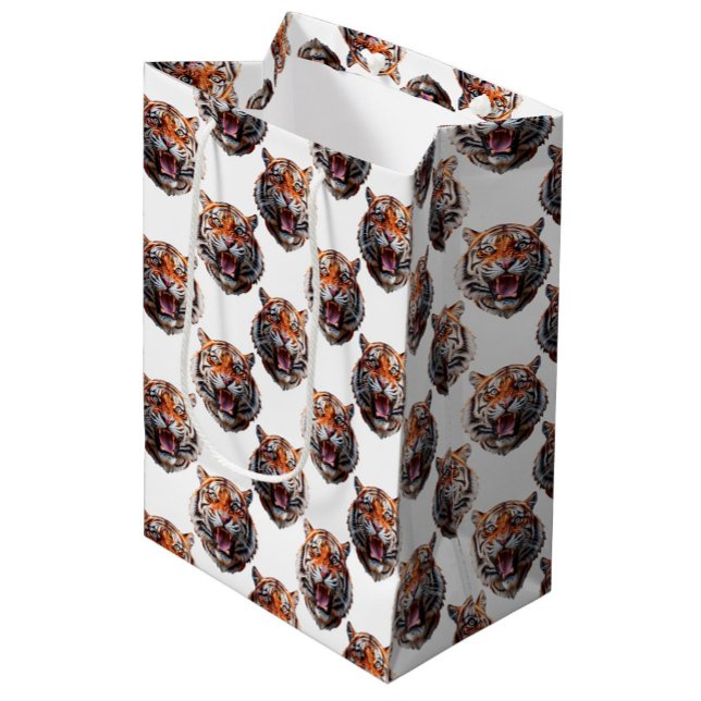 Tigerhuvud Mönsterdesign - Vit   (Skapare uppladdad)
