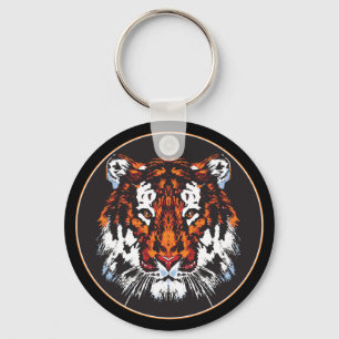 Tigerhuvud Nyckelring