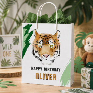 Tigerhuvud Vattenfärg Djur Glad Födelsedag