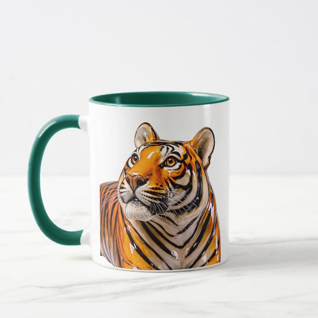 Tigerillustration detaljerad  mugg (Vänster)