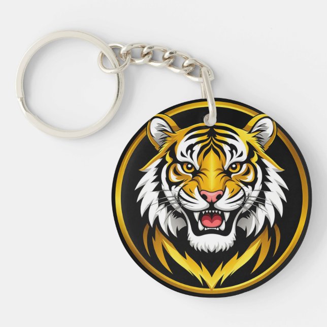 Tigerillustration med intensivt uttryck (Framsidan)