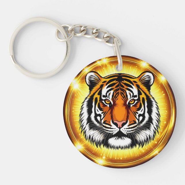 Tigerillustration med intensivt uttryck (Framsidan)