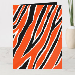 Tigerinpaketpapper - Orange/Svart Kort