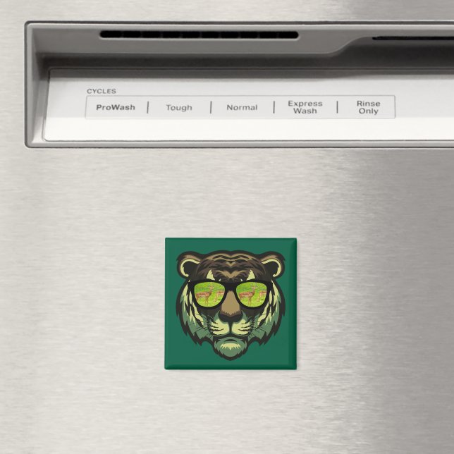 Tigerjägaren stjälkar gasellen magnet (In Situ (Dishwasher))